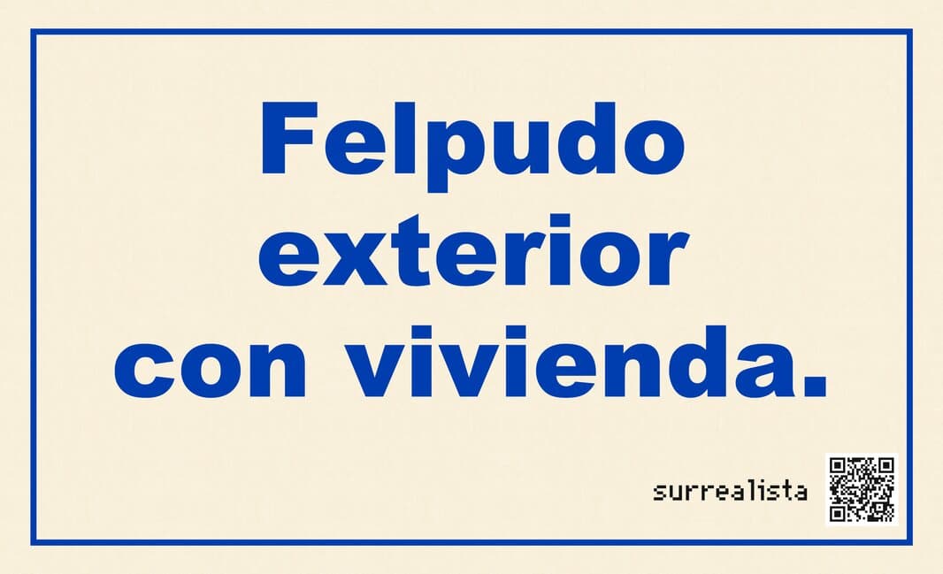 Felpudo exterior con vivienda.